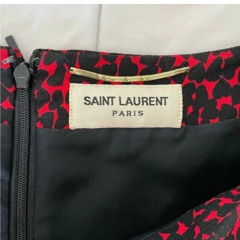 Saint Laurent black hearts shift mini dress - Picture 3 of 10